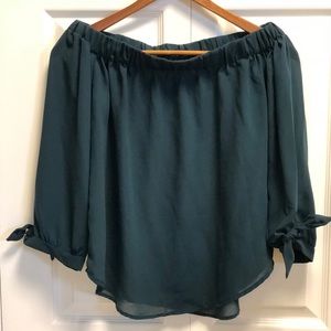 Sheer off the shoulder blouse